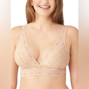 Wacoal Halo Lace Wire Free Bralette Women’s 38 Set Of 2 Nude Pink